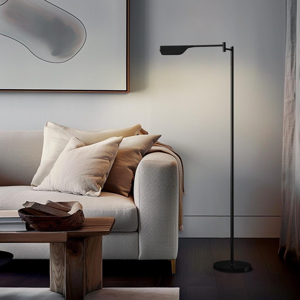 Lampada da terra a LED Brightech Leaf da 53 pollici con dimmer industriale a 3 vie e paralume Empire in metallo ottone