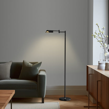 Lampada da terra a LED Brightech Leaf da 53 pollici con dimmer industriale a 3 vie e paralume Empire in metallo ottone