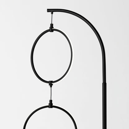 Lampada da terra super luminosa a LED Brightech Nova da 74 pollici con 3 anelli luminosi industriali e dimmer a 3 vie