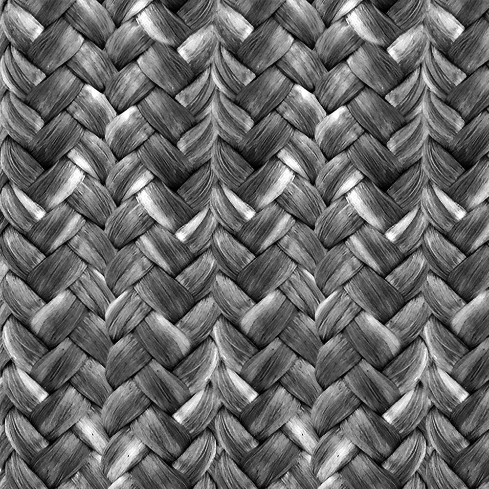 Set da chat Brighton in legno massello e corda, 4 pezzi