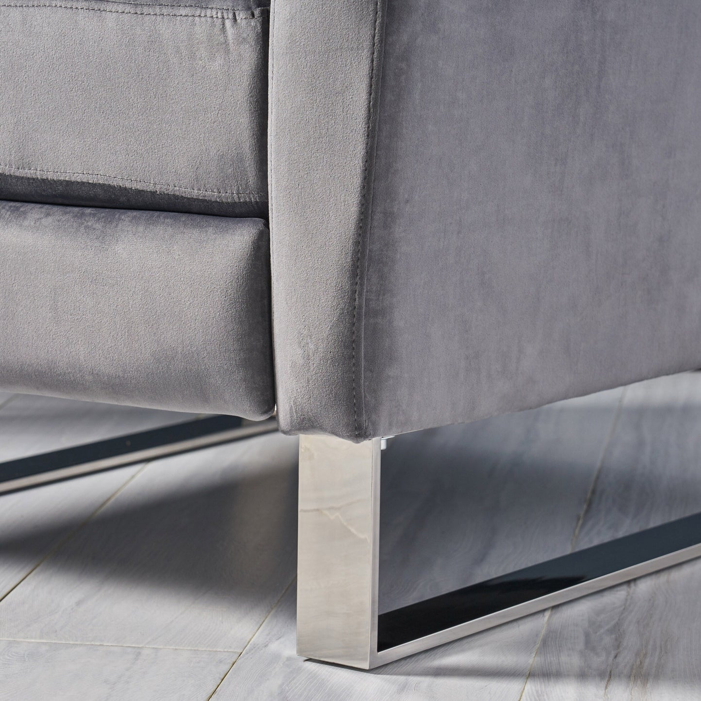 Poltrona reclinabile Brightwood High Leg Push-back con gambe in acciaio inossidabile di Christopher Knight Home