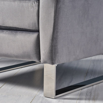 Poltrona reclinabile Brightwood High Leg Push-back con gambe in acciaio inossidabile di Christopher Knight Home