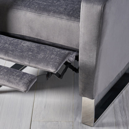 Poltrona reclinabile Brightwood High Leg Push-back con gambe in acciaio inossidabile di Christopher Knight Home