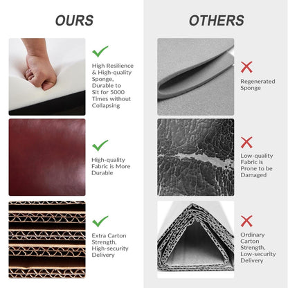 Poltrona reclinabile Brigida Modern in vera pelle con finiture in borchie e poggiapiedi regolabile, set da 2 di HULALA HOME