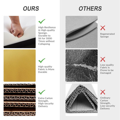 Poltrona reclinabile Brigida Modern in vera pelle con finiture in borchie e poggiapiedi regolabile, set da 2 di HULALA HOME