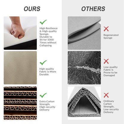 Poltrona reclinabile Brigida Modern in vera pelle con finiture in borchie e poggiapiedi regolabile, set da 2 di HULALA HOME