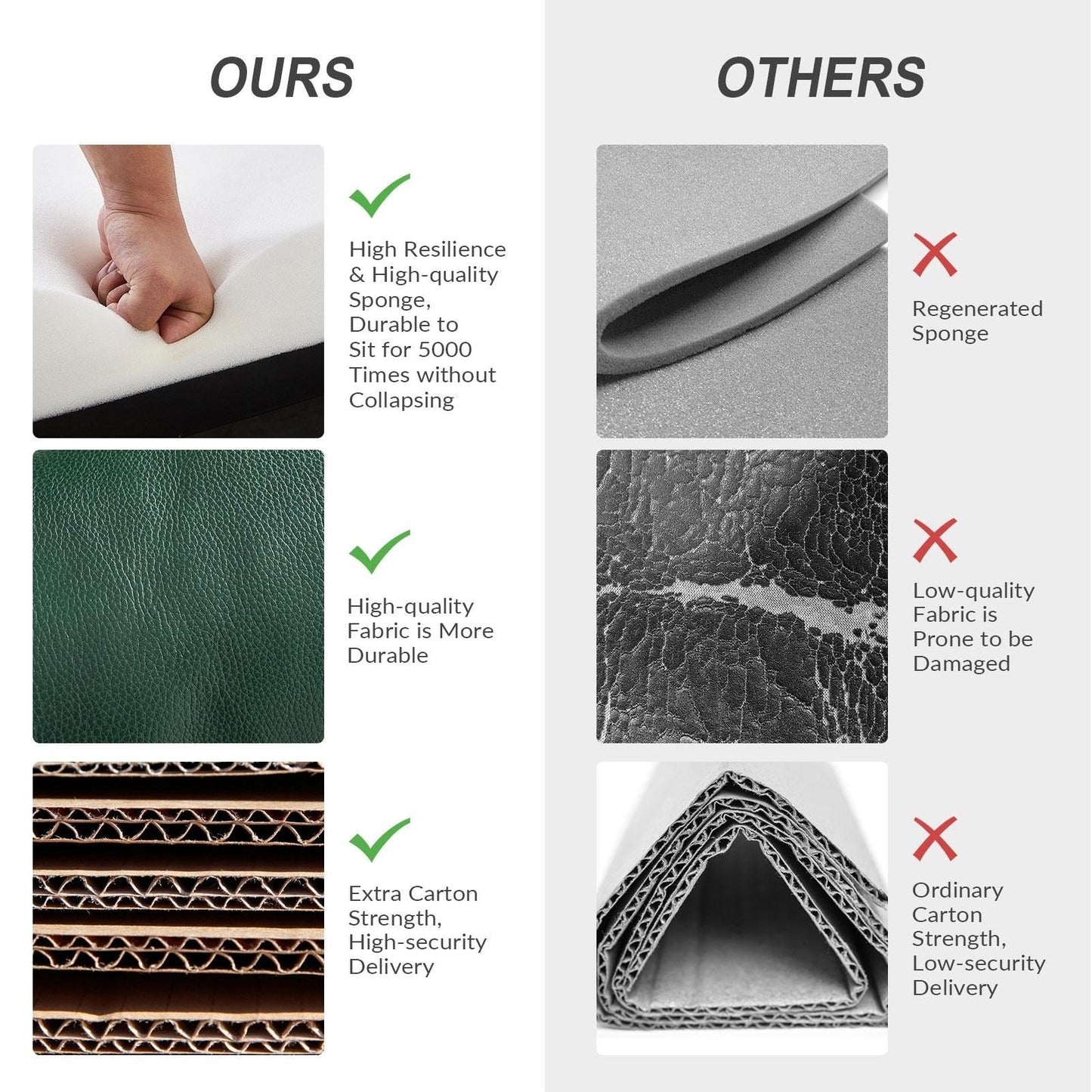 Poltrona reclinabile Brigida Modern in vera pelle con finiture in borchie e poggiapiedi regolabile, set da 2 di HULALA HOME