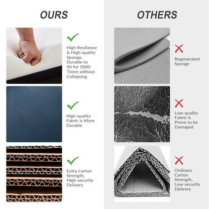 Poltrona reclinabile Brigida Modern in vera pelle con finiture in borchie e poggiapiedi regolabile, set da 2 di HULALA HOME