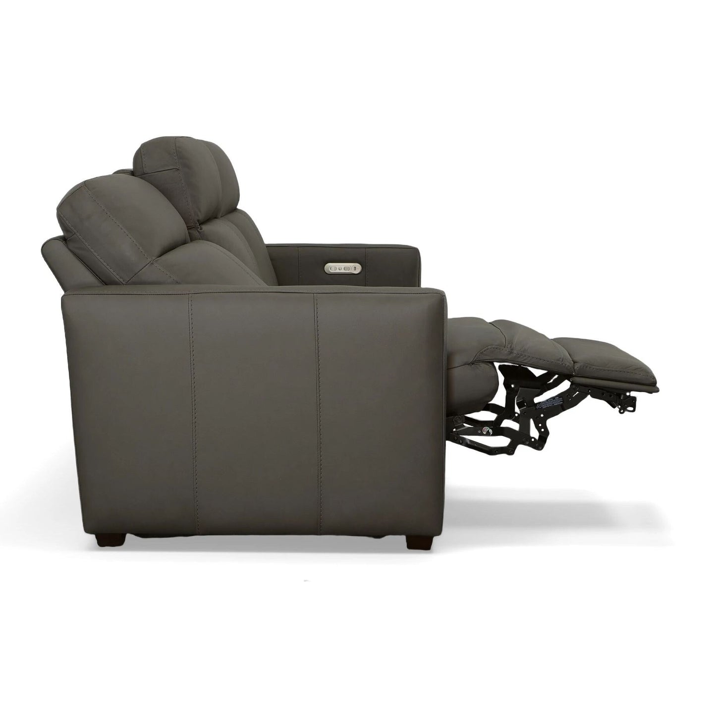 Divano reclinabile elettrico in pelle Broadway con poggiatesta elettrici di Flexsteel