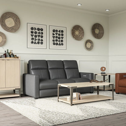 Divano reclinabile elettrico in pelle Broadway con poggiatesta elettrici di Flexsteel