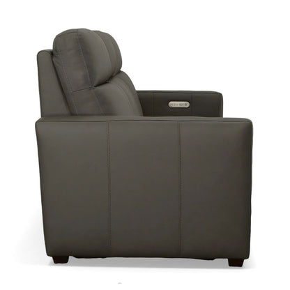 Divano reclinabile elettrico in pelle Broadway con poggiatesta elettrici di Flexsteel