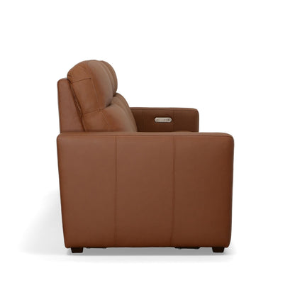 Divano reclinabile elettrico in pelle Broadway con poggiatesta elettrici di Flexsteel