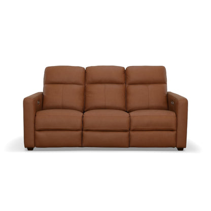 Divano reclinabile elettrico in pelle Broadway con poggiatesta elettrici di Flexsteel