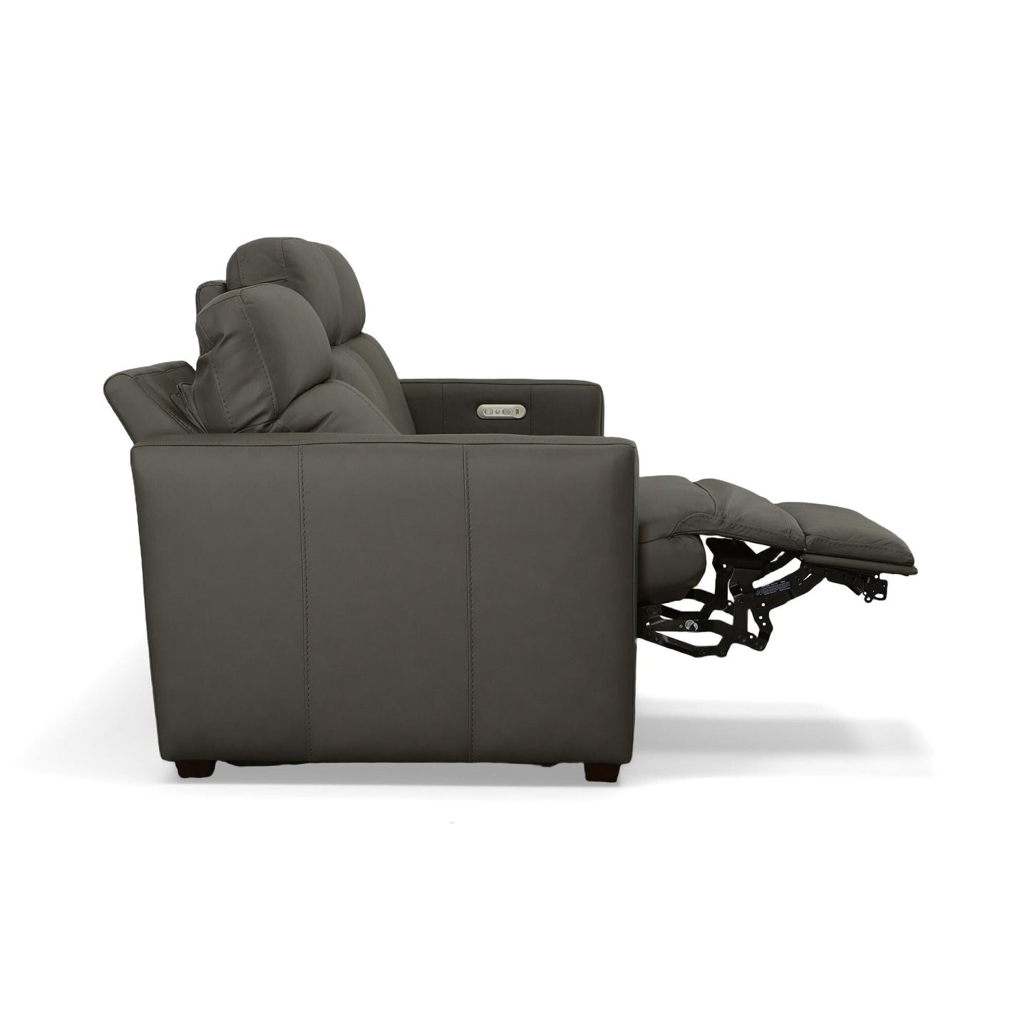Divano reclinabile elettrico in pelle Broadway con poggiatesta elettrici di Flexsteel