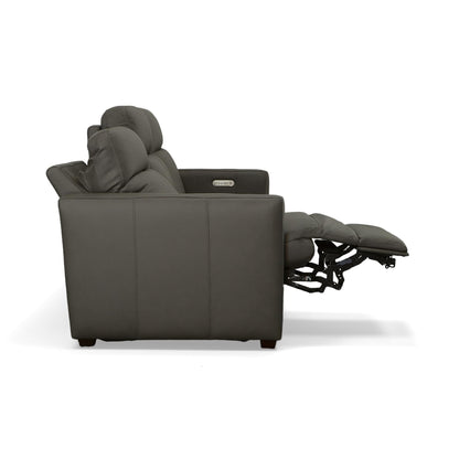 Divano reclinabile elettrico in pelle Broadway con poggiatesta elettrici di Flexsteel