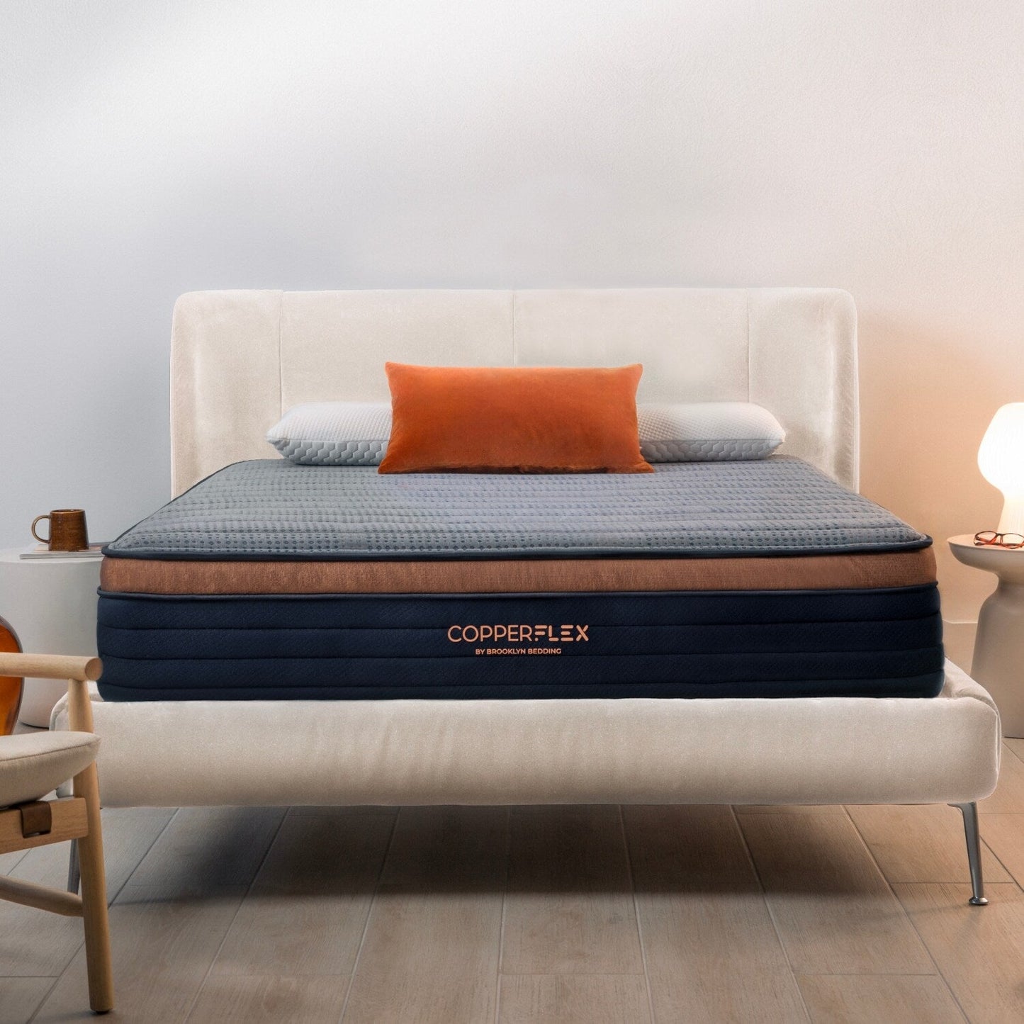 Materasso ibrido Brooklyn Bedding CopperFlex 12 con schiuma a zone