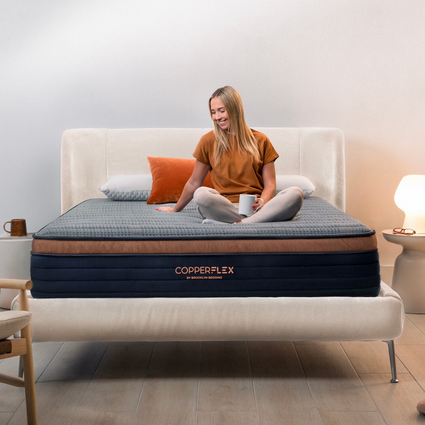 Materasso ibrido Brooklyn Bedding CopperFlex 12 con schiuma a zone