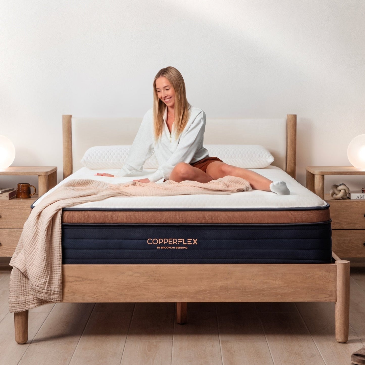 Materasso ibrido Brooklyn Bedding CopperFlex Pro 14 con schiuma a zone