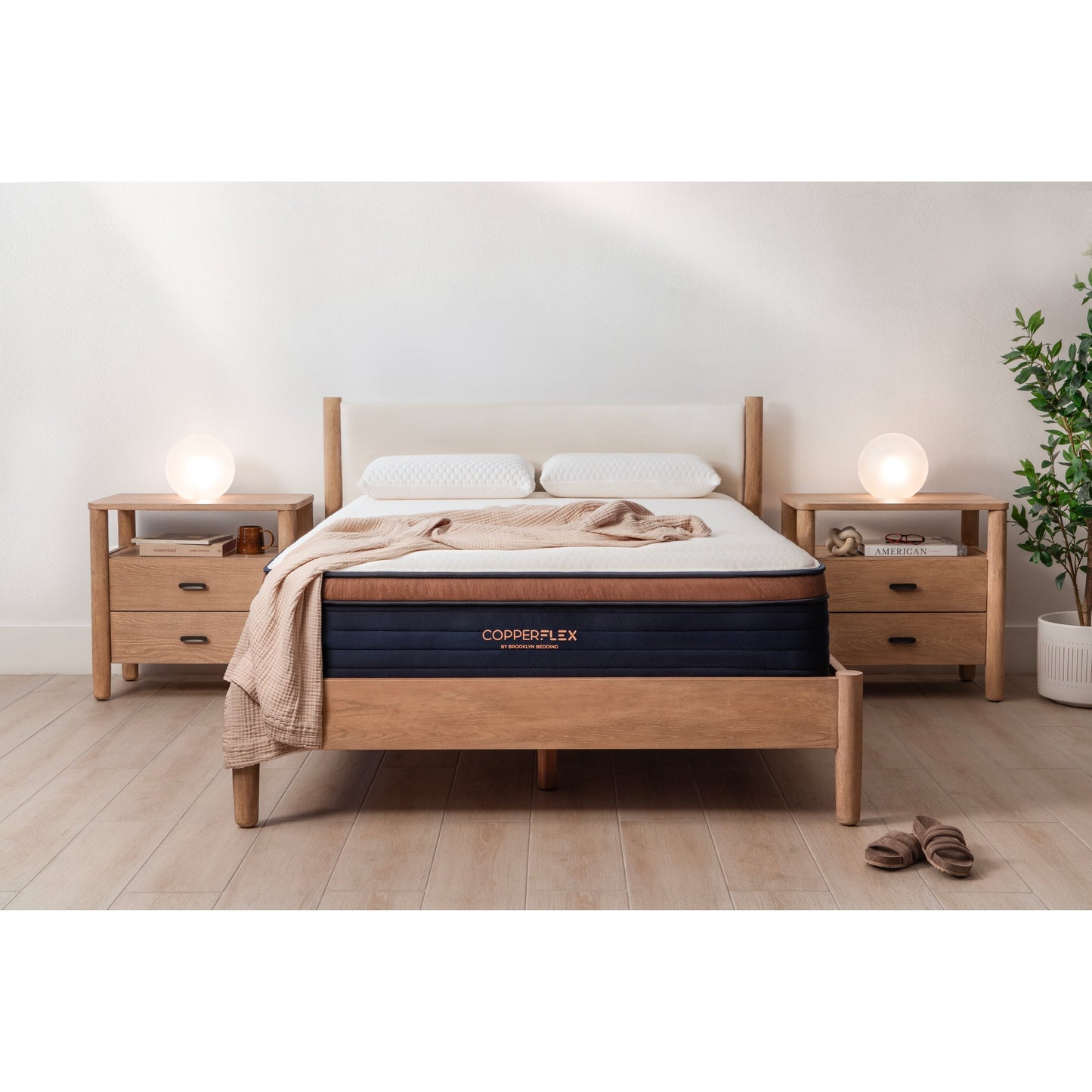 Materasso ibrido Brooklyn Bedding CopperFlex Pro 14 con schiuma a zone