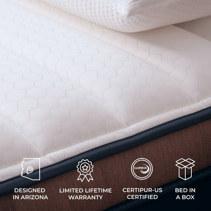 Materasso ibrido Brooklyn Bedding CopperFlex Pro 14 con schiuma a zone