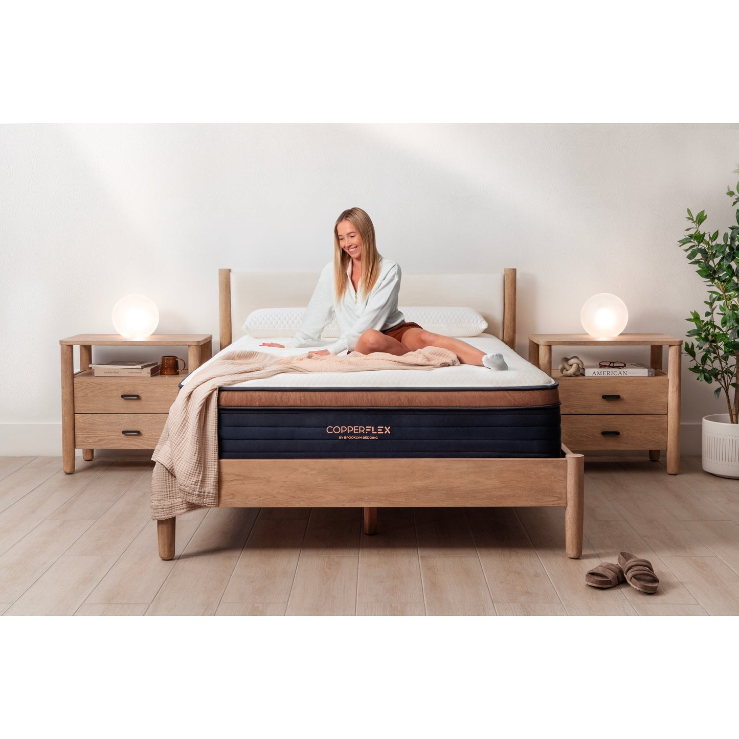 Materasso ibrido Brooklyn Bedding CopperFlex Pro 14 con schiuma a zone