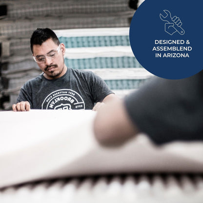 Materasso Brooklyn Bedding Plank da 11 pollici, rigido, a due lati, con parte superiore rinfrescante