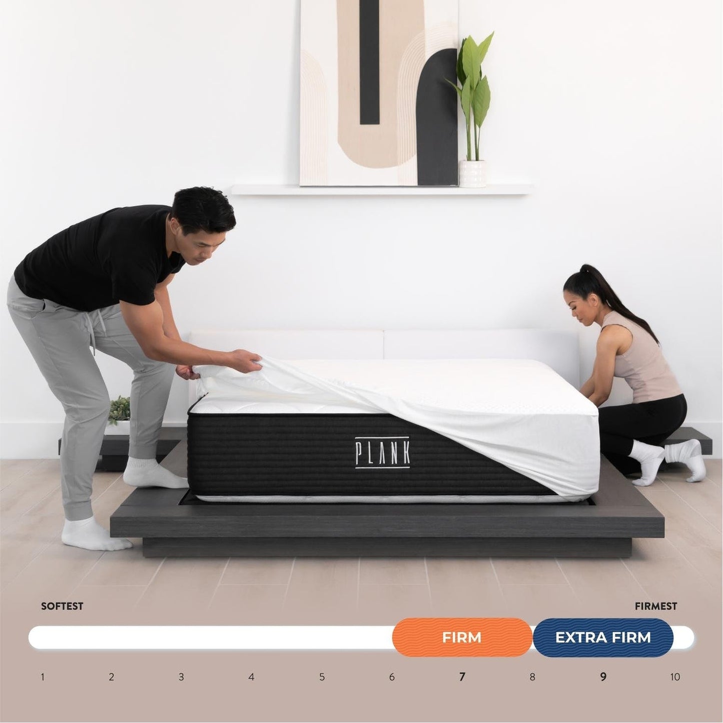 Materasso Brooklyn Bedding Plank 13 Luxe a due lati rigido/ultra rigido con fodera rinfrescante