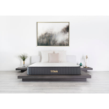 Brooklyn Bedding Titan 11 Hybrid per dormienti taglie forti con fodera rinfrescante