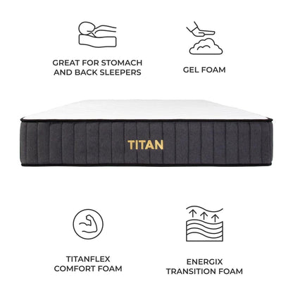 Brooklyn Bedding Titan 11 Hybrid per dormienti taglie forti con fodera rinfrescante