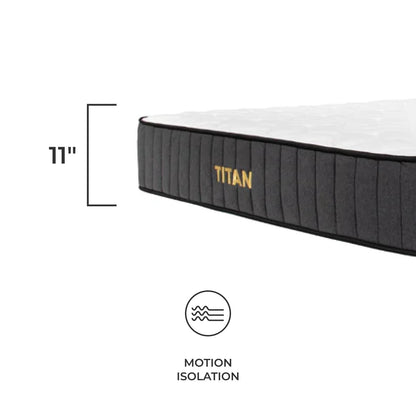 Brooklyn Bedding Titan 11 Hybrid per dormienti taglie forti con fodera rinfrescante