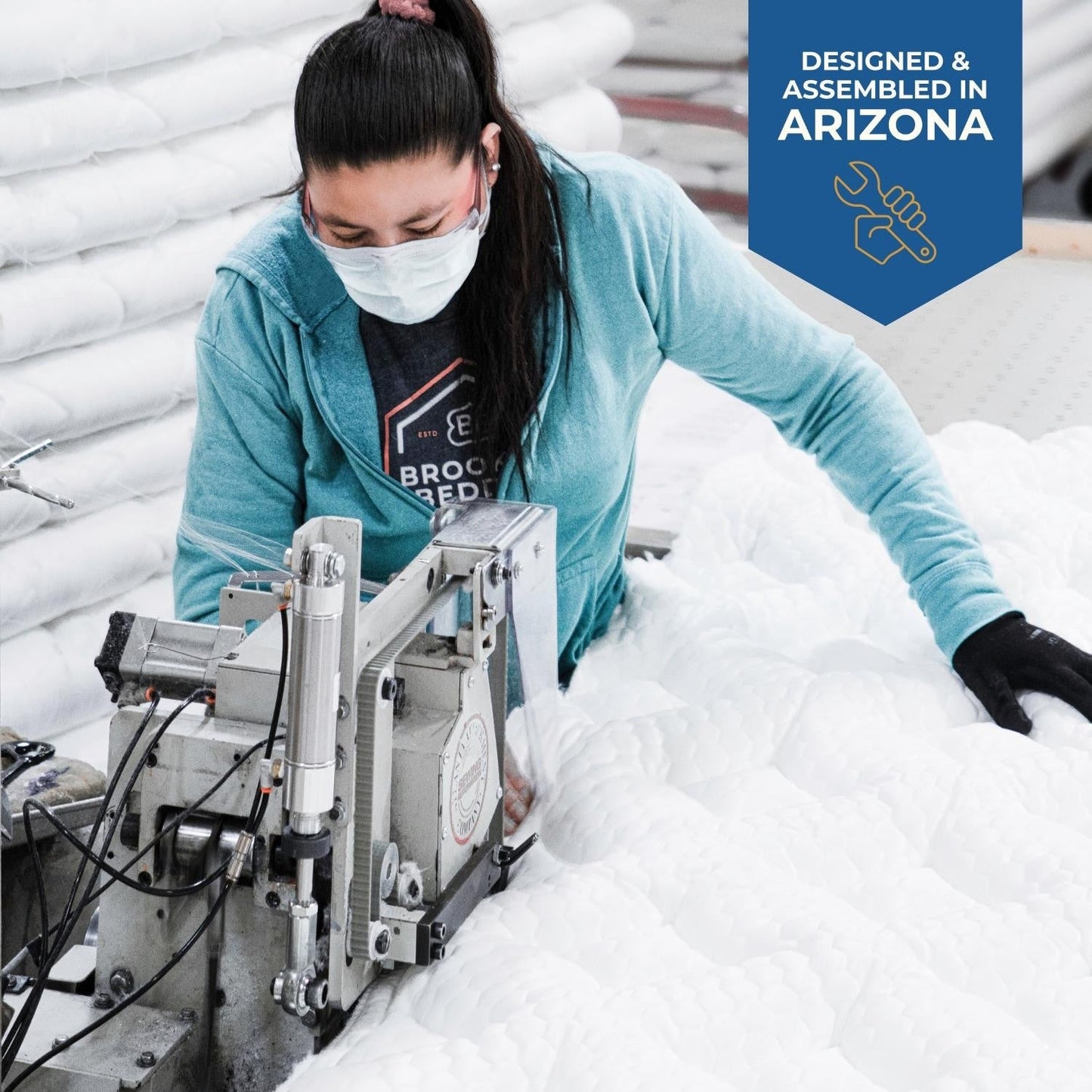 Brooklyn Bedding Titan 11 Hybrid per dormienti taglie forti con fodera rinfrescante