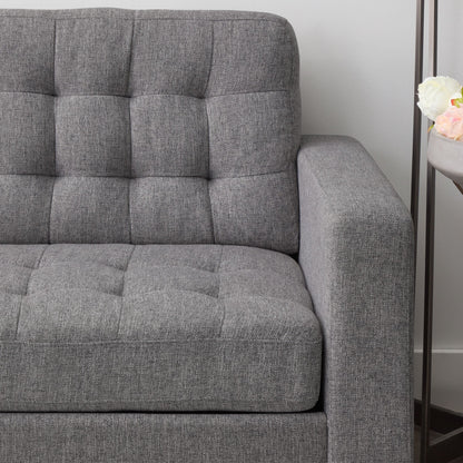 Divano Brookside Brynn da 76 pollici con braccioli quadrati in similpelle/velluto/tessuto