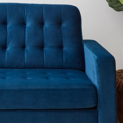 Divano Brookside Brynn da 76 pollici con braccioli quadrati in similpelle/velluto/tessuto