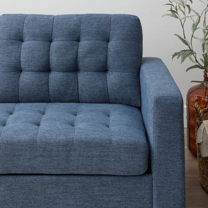 Divano Brookside Brynn da 76 pollici con braccioli quadrati in similpelle/velluto/tessuto