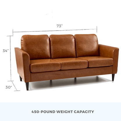 Divano imbottito con braccioli curvi Brookside Clara 73