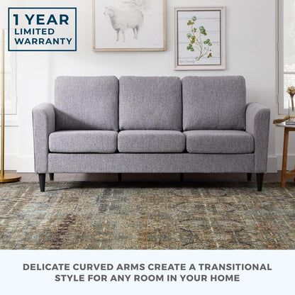 Divano imbottito con braccioli curvi Brookside Clara 73