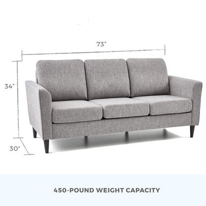 Divano imbottito con braccioli curvi Brookside Clara 73
