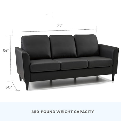 Divano imbottito con braccioli curvi Brookside Clara 73