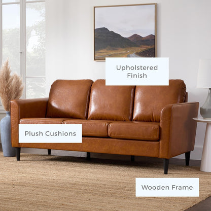 Divano imbottito con braccioli curvi Brookside Clara 73