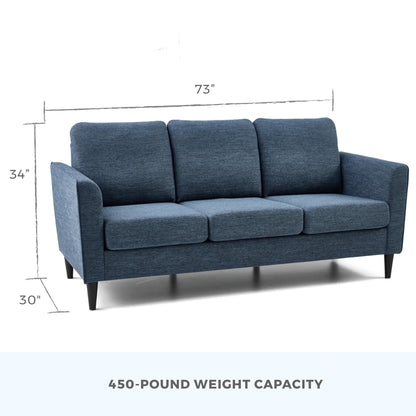 Divano imbottito con braccioli curvi Brookside Clara 73