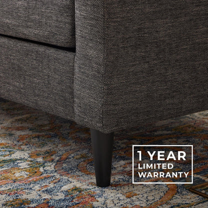 Divano imbottito con braccioli a cucchiaio Brookside Ellen 75