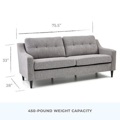 Divano imbottito con braccioli a cucchiaio Brookside Ellen 75