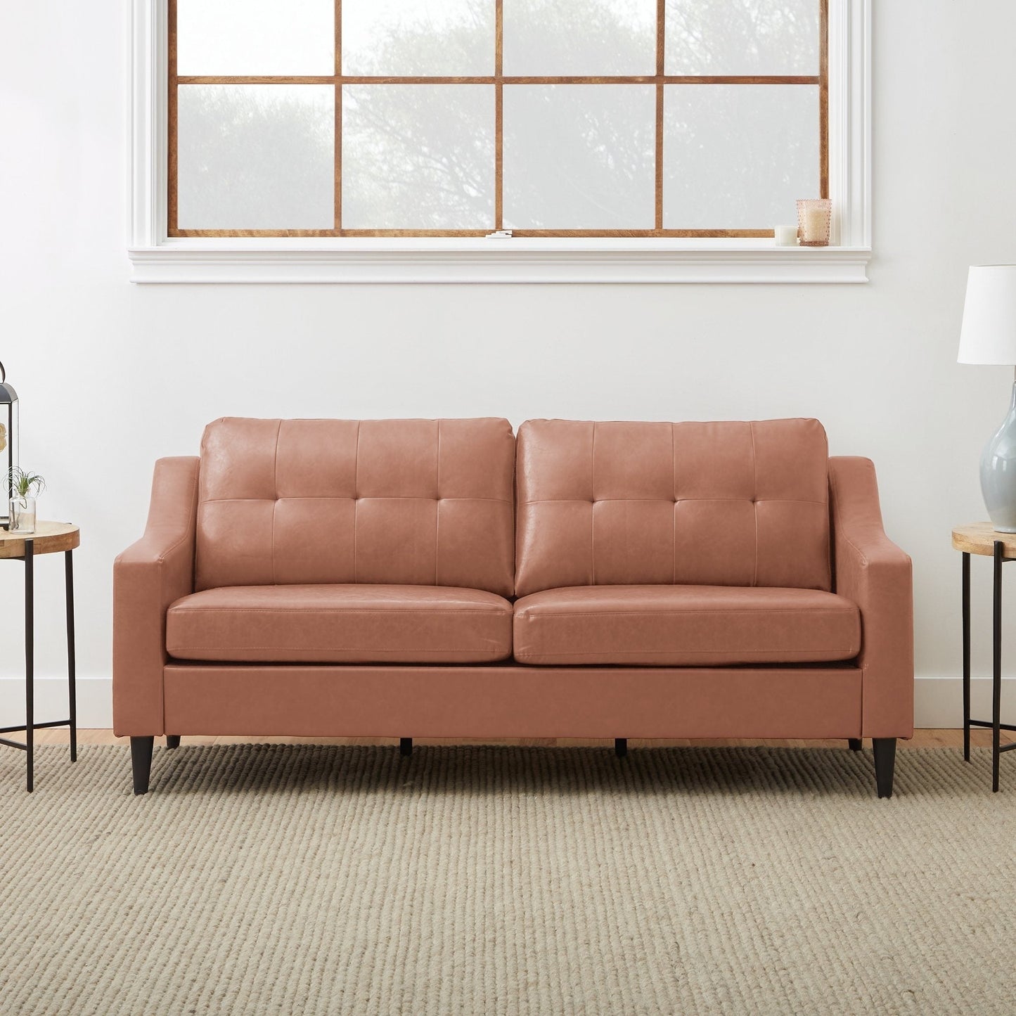 Divano imbottito con braccioli a cucchiaio Brookside Ellen 75