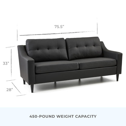 Divano imbottito con braccioli a cucchiaio Brookside Ellen 75