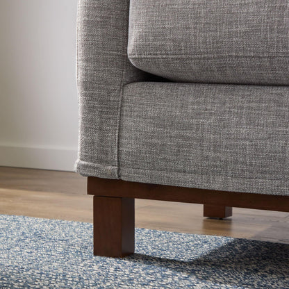 Divano imbottito con base in legno Brookside Kay