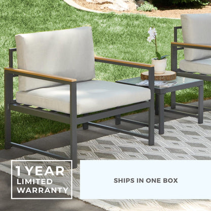 Sedia decorativa da esterno Brookside Meg in metallo con cuscini