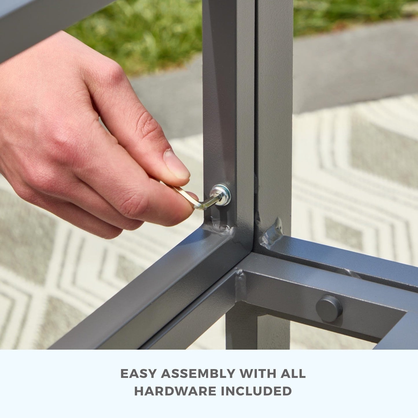 Sedia decorativa da esterno Brookside Meg in metallo con cuscini