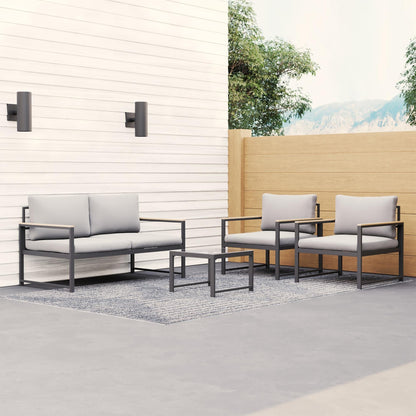 Sedia decorativa da esterno Brookside Meg in metallo con cuscini