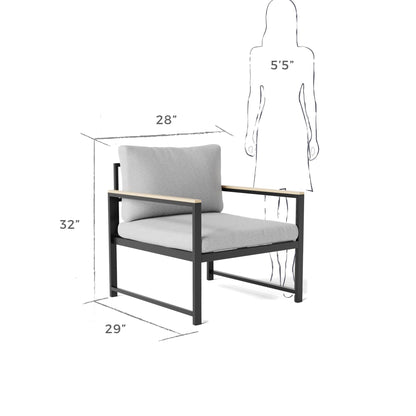 Sedia decorativa da esterno Brookside Meg in metallo con cuscini