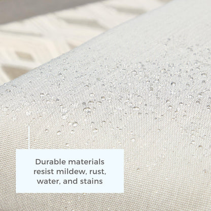 Sedia decorativa da esterno Brookside Meg in metallo con cuscini